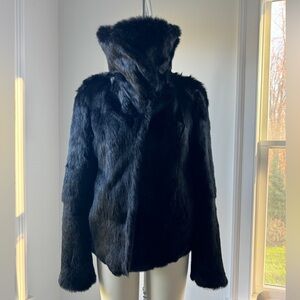 Fur and Leather Reversible Motorcycle Jacket by Helmut Lang